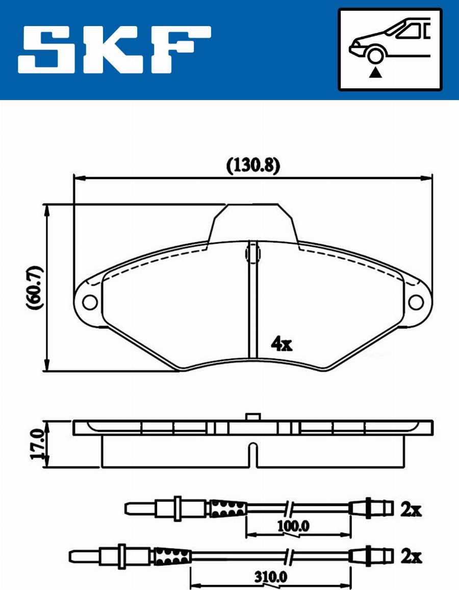 SKF VKBP 80601 E - Гальмівні колодки, дискові гальма autocars.com.ua