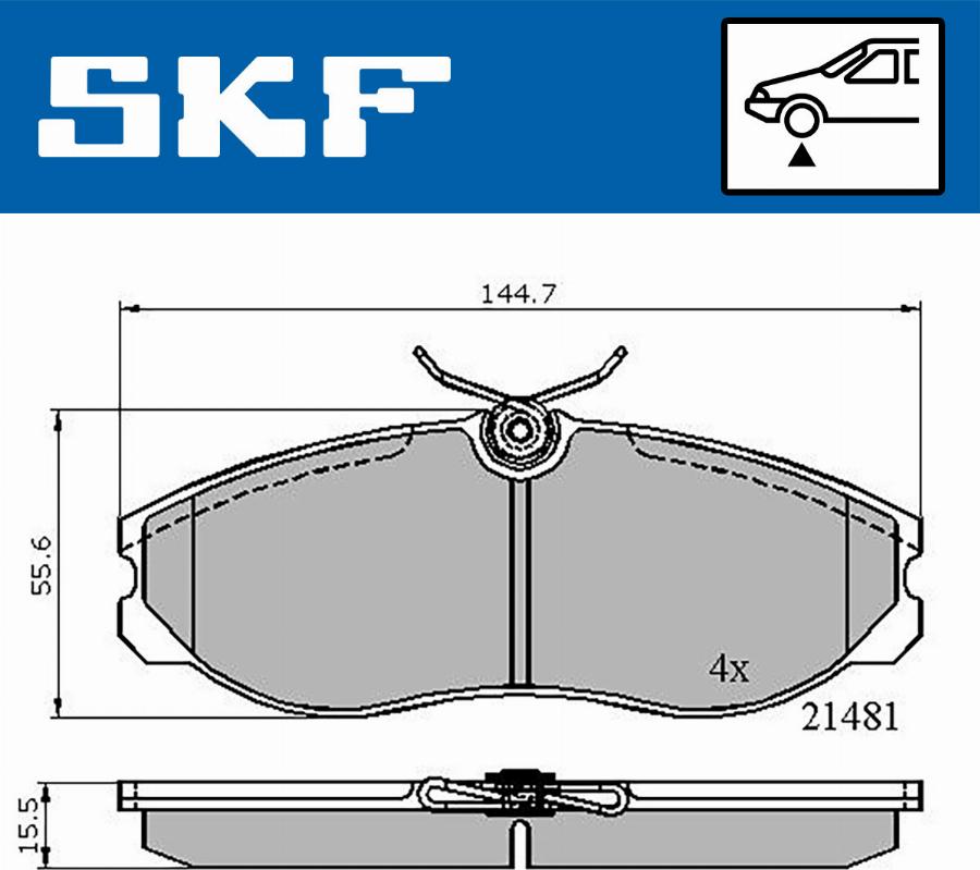 SKF VKBP 80603 - Тормозные колодки, дисковые, комплект autodnr.net