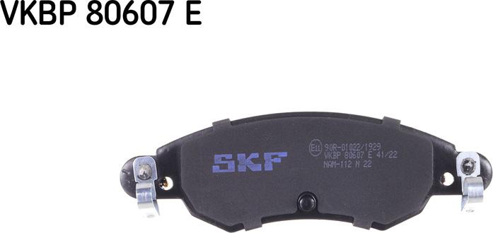 SKF VKBP 80607 E - Тормозные колодки, дисковые, комплект autodnr.net