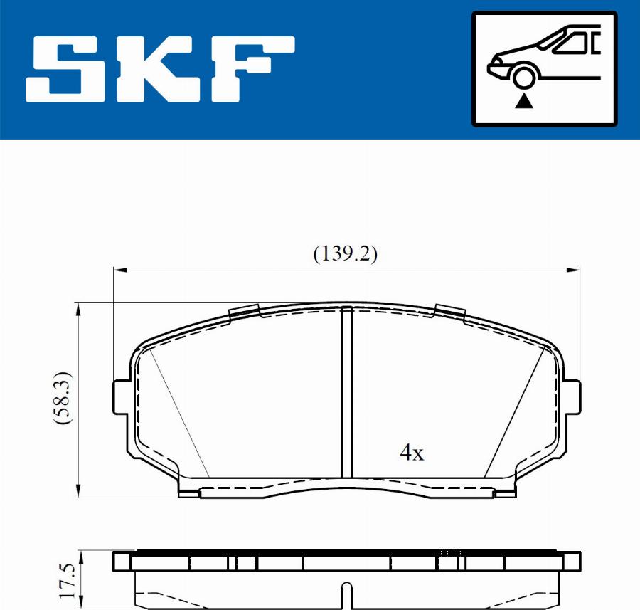 SKF VKBP 80612 A - Тормозные колодки, дисковые, комплект autodnr.net