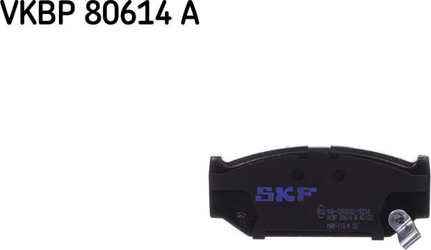 SKF VKBP 80614 A - Гальмівні колодки, дискові гальма autocars.com.ua