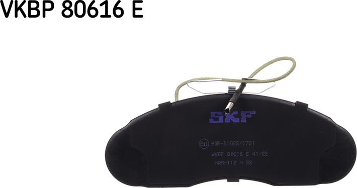 SKF VKBP 80616 E - Гальмівні колодки, дискові гальма autocars.com.ua