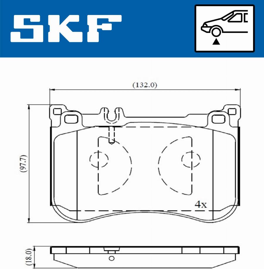 SKF VKBP 80631 - Гальмівні колодки, дискові гальма autocars.com.ua