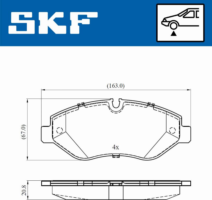 SKF VKBP 80633 E - Тормозные колодки, дисковые, комплект avtokuzovplus.com.ua