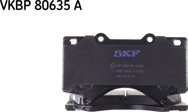 SKF VKBP 80635 A - Тормозные колодки, дисковые, комплект autodnr.net