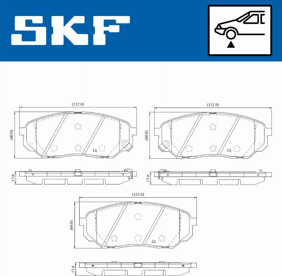 SKF VKBP 80636 A - Гальмівні колодки, дискові гальма autocars.com.ua