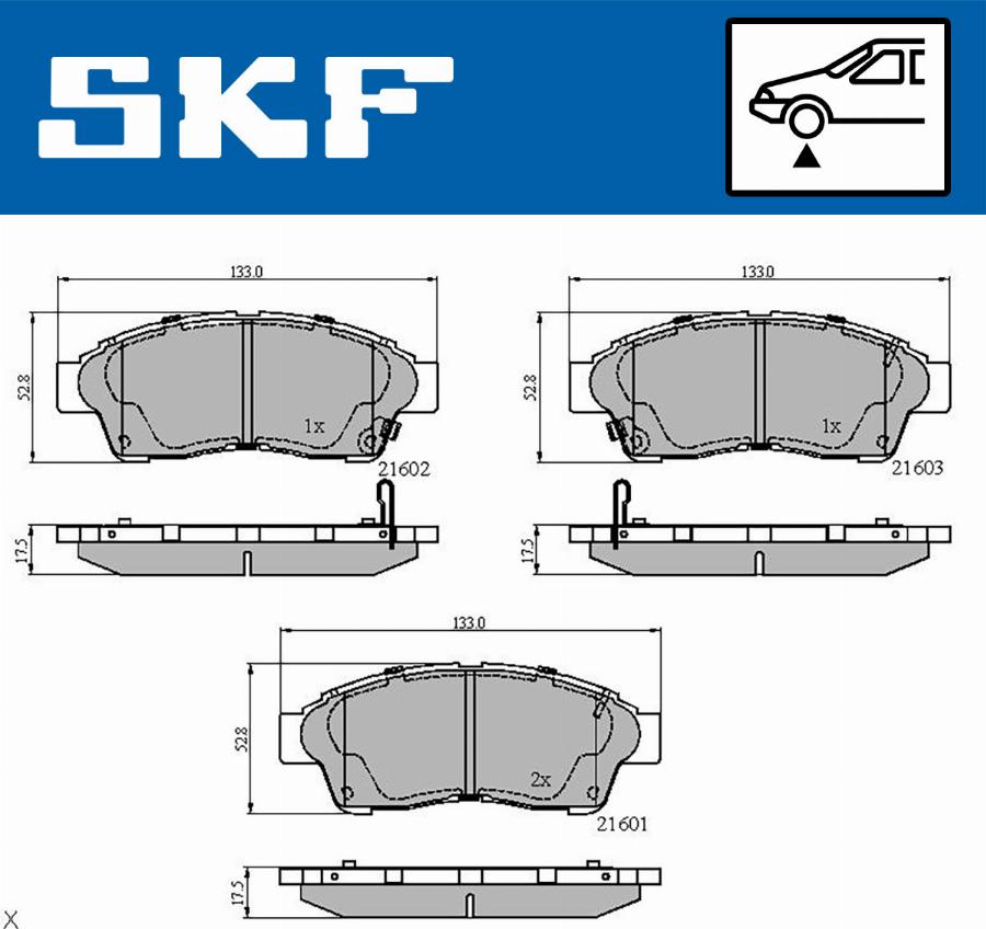 SKF VKBP 80638 A - Гальмівні колодки, дискові гальма autocars.com.ua