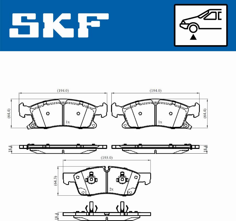 SKF VKBP 80639 A - Гальмівні колодки, дискові гальма autocars.com.ua