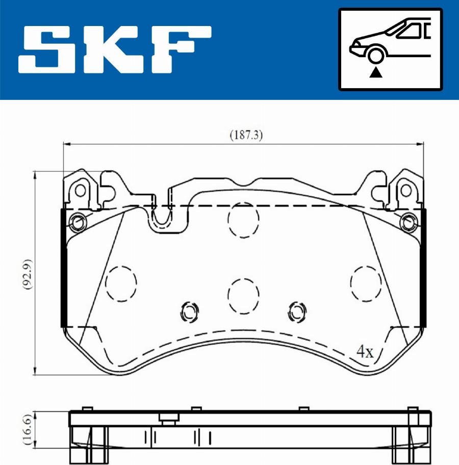 SKF VKBP 80643 E - Гальмівні колодки, дискові гальма autocars.com.ua