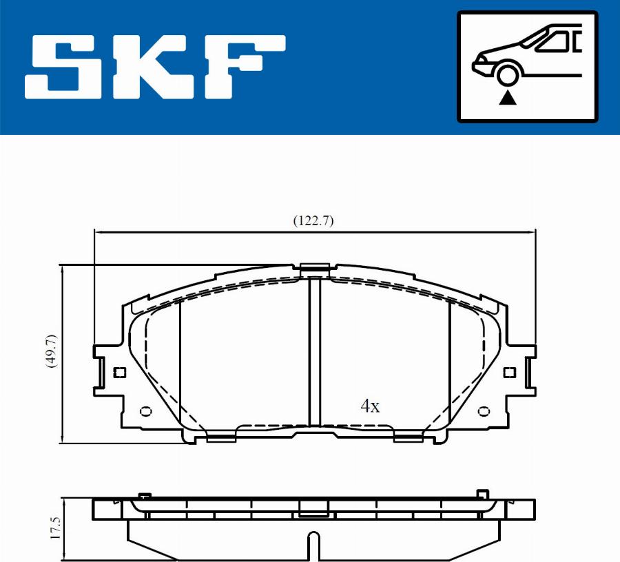 SKF VKBP 80680 - Тормозные колодки, дисковые, комплект avtokuzovplus.com.ua