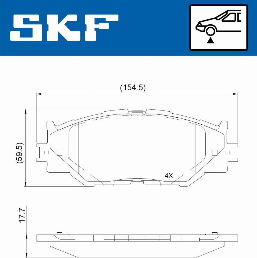 SKF VKBP 80684 - Гальмівні колодки, дискові гальма autocars.com.ua