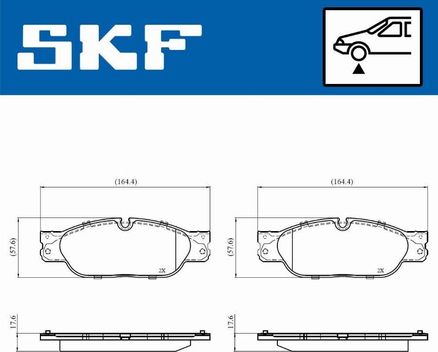 SKF VKBP 80687 - Гальмівні колодки, дискові гальма autocars.com.ua