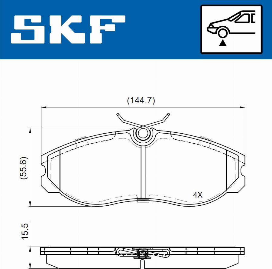 SKF VKBP 80717 - Тормозные колодки, дисковые, комплект avtokuzovplus.com.ua