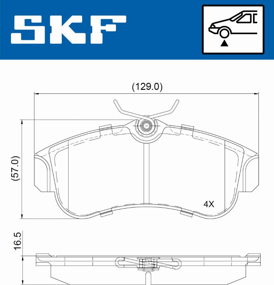 SKF VKBP 80726 - Гальмівні колодки, дискові гальма autocars.com.ua