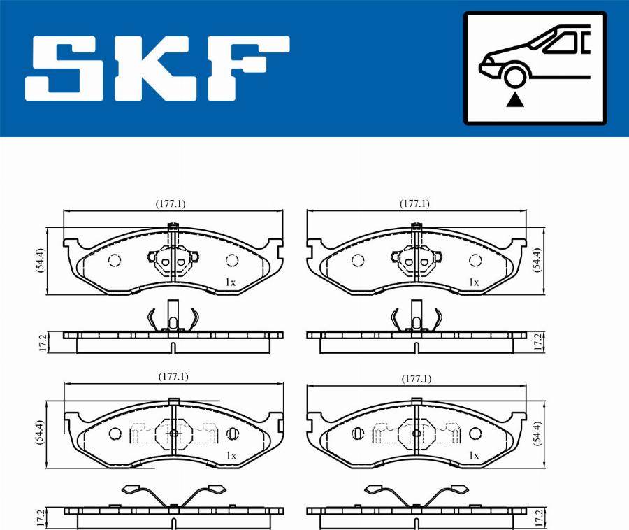 SKF VKBP 80741 - Гальмівні колодки, дискові гальма autocars.com.ua