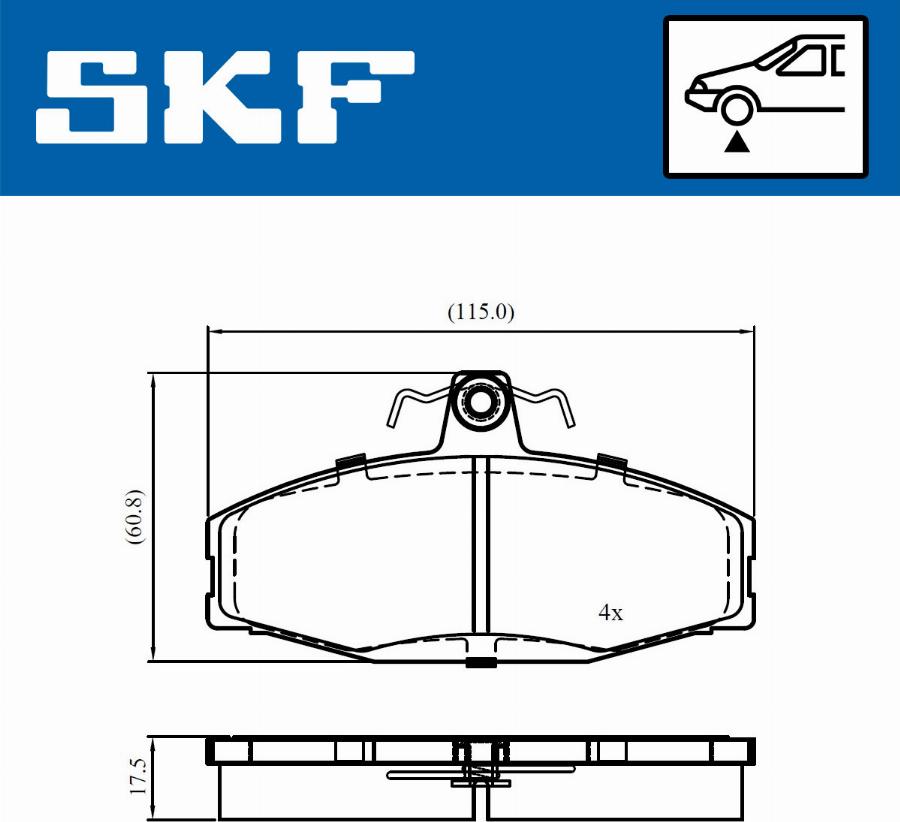 SKF VKBP 80745 - Тормозные колодки, дисковые, комплект autodnr.net