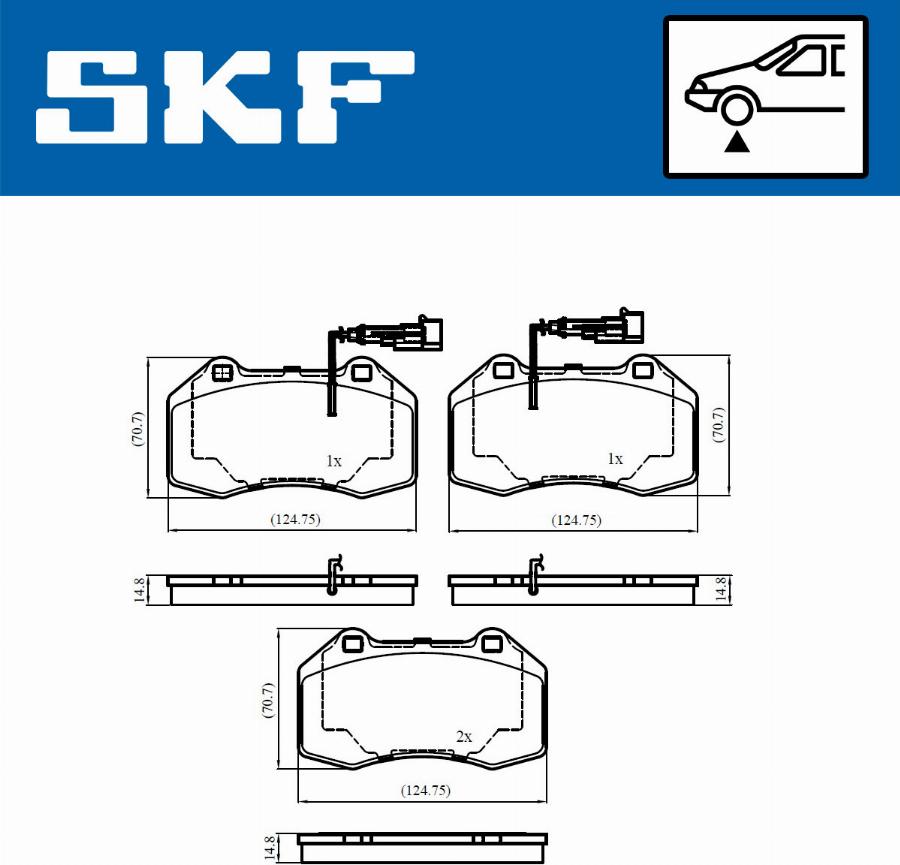 SKF VKBP 80759 E - Гальмівні колодки, дискові гальма autocars.com.ua