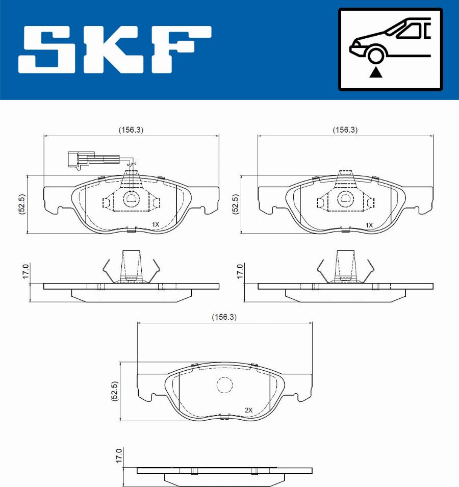 SKF VKBP 80774 E - Гальмівні колодки, дискові гальма autocars.com.ua