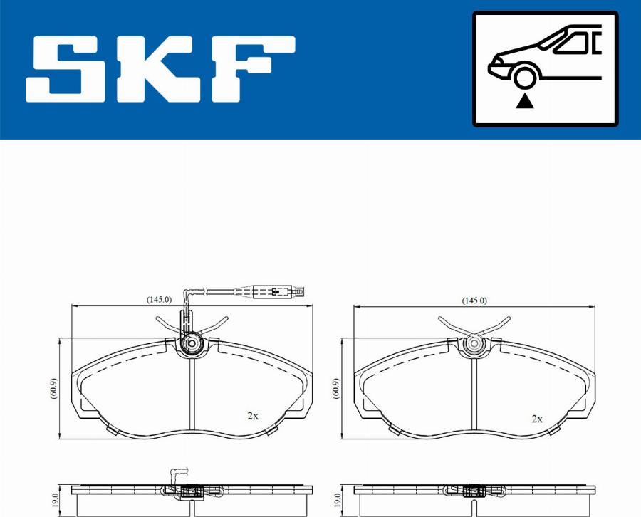 SKF VKBP 80795 E - Гальмівні колодки, дискові гальма autocars.com.ua