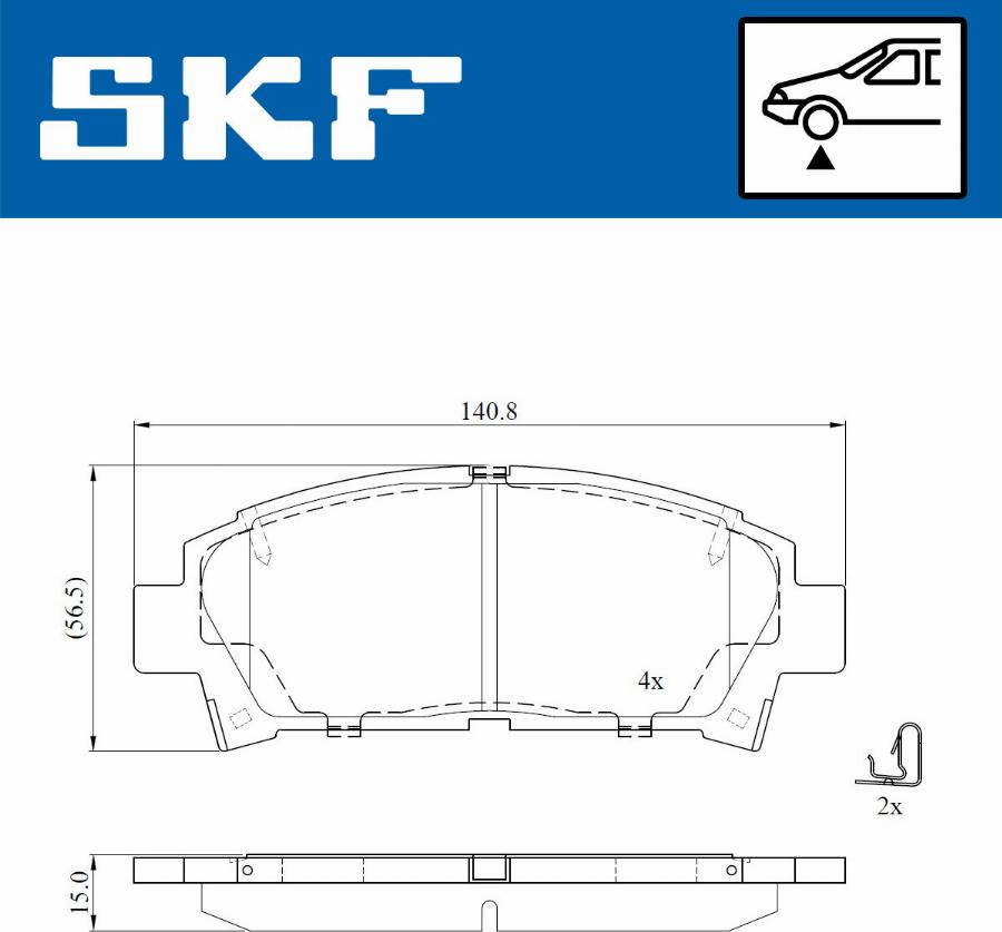 SKF VKBP 80891 A - Тормозные колодки, дисковые, комплект autodnr.net