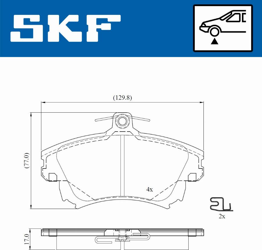 SKF VKBP 80900 A - Тормозные колодки, дисковые, комплект avtokuzovplus.com.ua