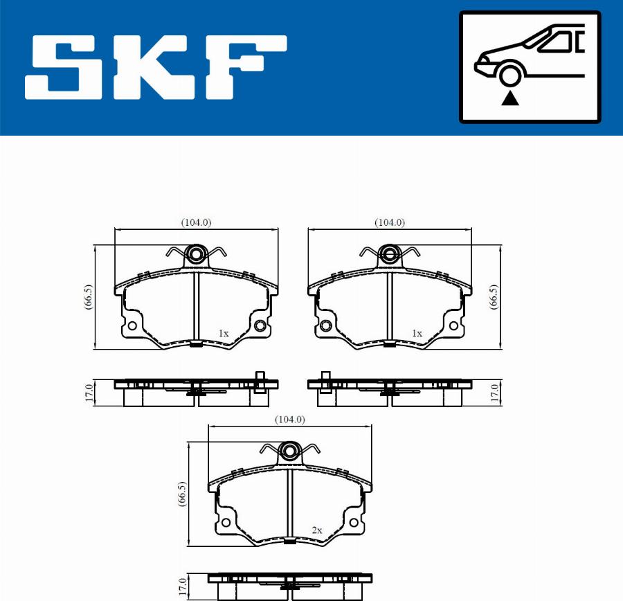SKF VKBP 80911 A - Тормозные колодки, дисковые, комплект autodnr.net