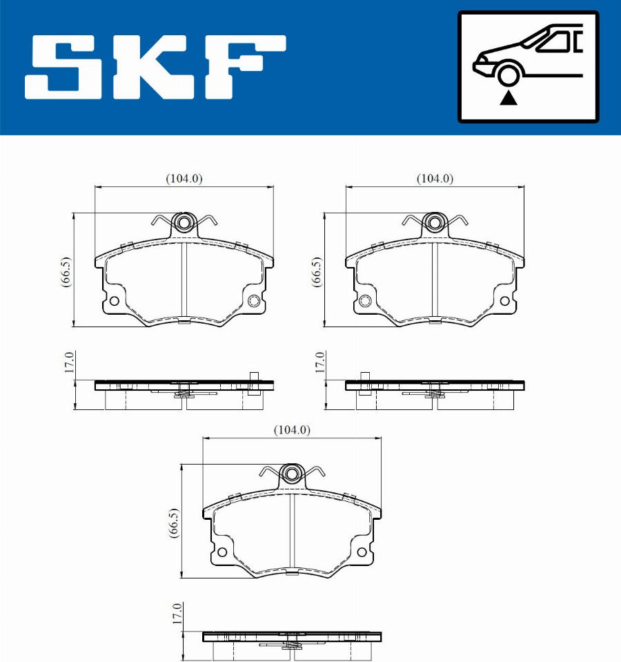 SKF VKBP 80913 A - Гальмівні колодки, дискові гальма autocars.com.ua