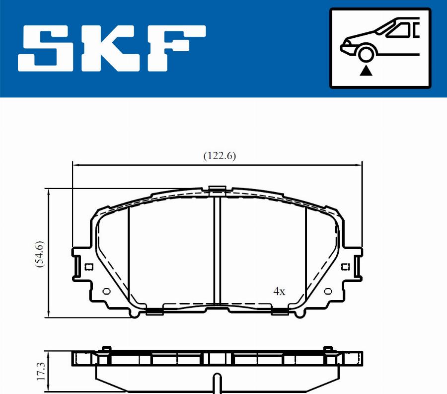 SKF VKBP 80970 - Тормозные колодки, дисковые, комплект avtokuzovplus.com.ua