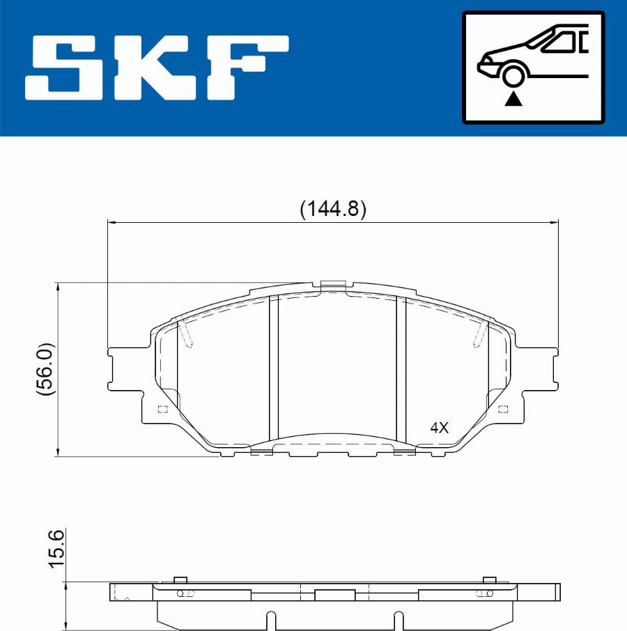 SKF VKBP 80976 - Тормозные колодки, дисковые, комплект avtokuzovplus.com.ua