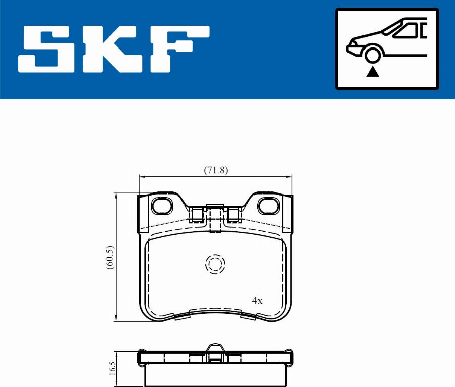 SKF VKBP 81013 - Гальмівні колодки, дискові гальма autocars.com.ua