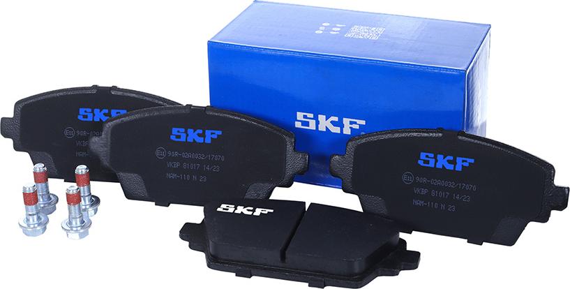 SKF VKBP 81017 - Гальмівні колодки, дискові гальма autocars.com.ua