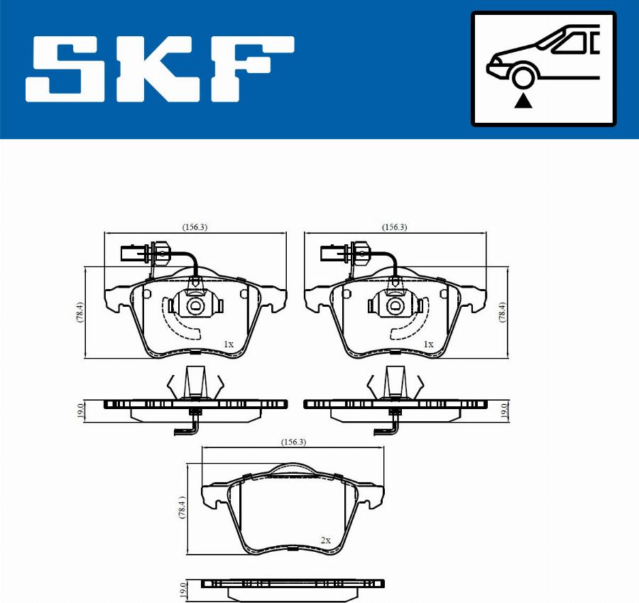 SKF VKBP 81036 E - Гальмівні колодки, дискові гальма autocars.com.ua