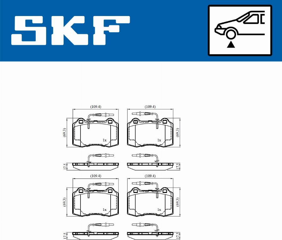 SKF VKBP 81039 E - Гальмівні колодки, дискові гальма autocars.com.ua