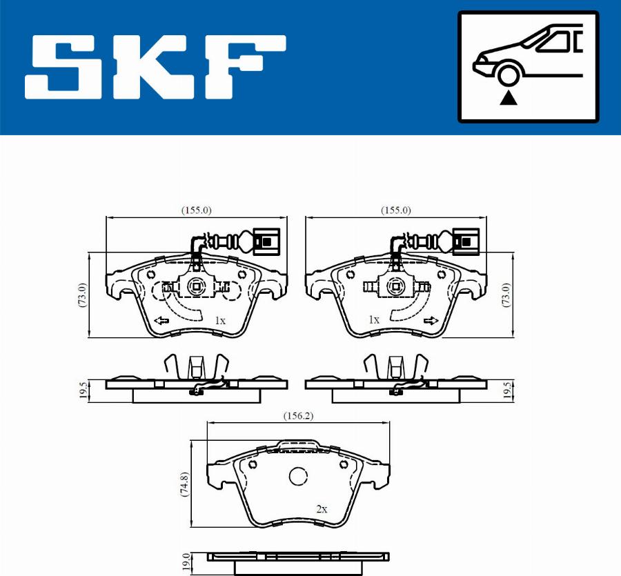 SKF VKBP 81040 E - Тормозные колодки, дисковые, комплект avtokuzovplus.com.ua