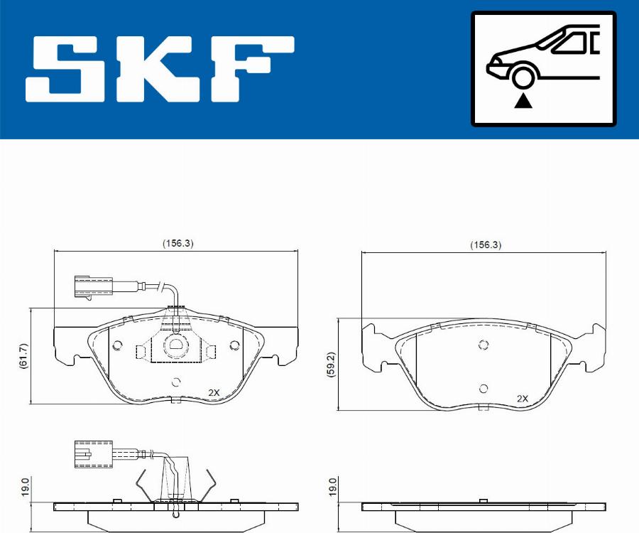 SKF VKBP 81049 E - Тормозные колодки, дисковые, комплект autodnr.net