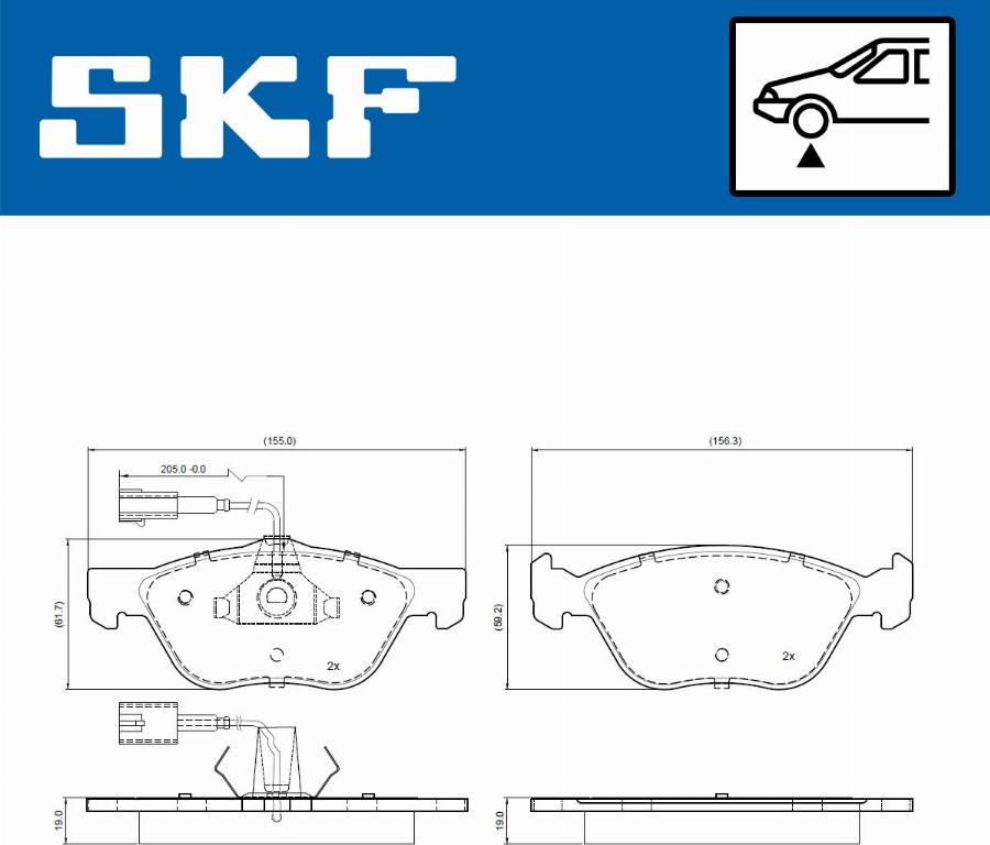 SKF VKBP 81050 E - Тормозные колодки, дисковые, комплект autodnr.net