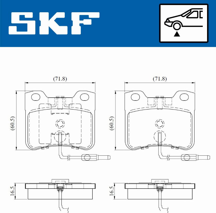 SKF VKBP 81052 E - Тормозные колодки, дисковые, комплект avtokuzovplus.com.ua