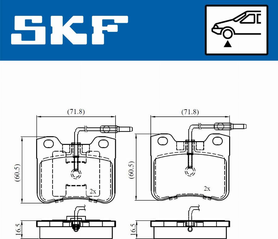 SKF VKBP 81054 E - Тормозные колодки, дисковые, комплект autodnr.net