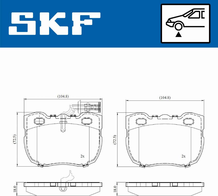 SKF VKBP 81056 E - Гальмівні колодки, дискові гальма autocars.com.ua