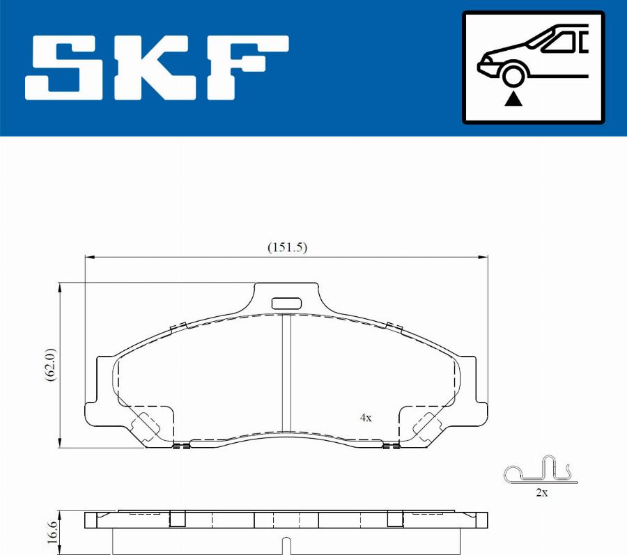 SKF VKBP 81084 A - Гальмівні колодки, дискові гальма autocars.com.ua