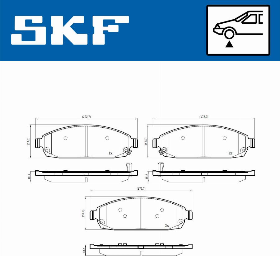 SKF VKBP 81110 A - Гальмівні колодки, дискові гальма autocars.com.ua