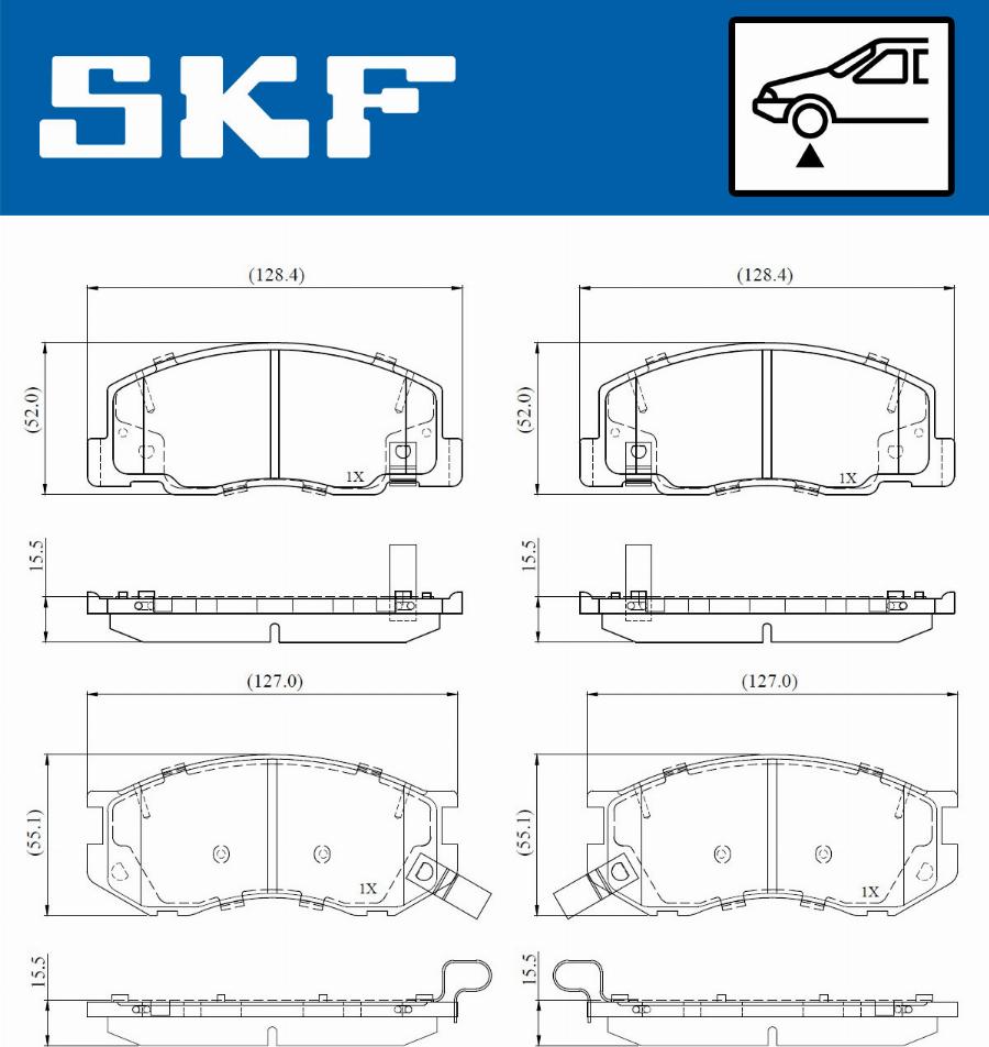 SKF VKBP 81119 A - Тормозные колодки, дисковые, комплект autodnr.net