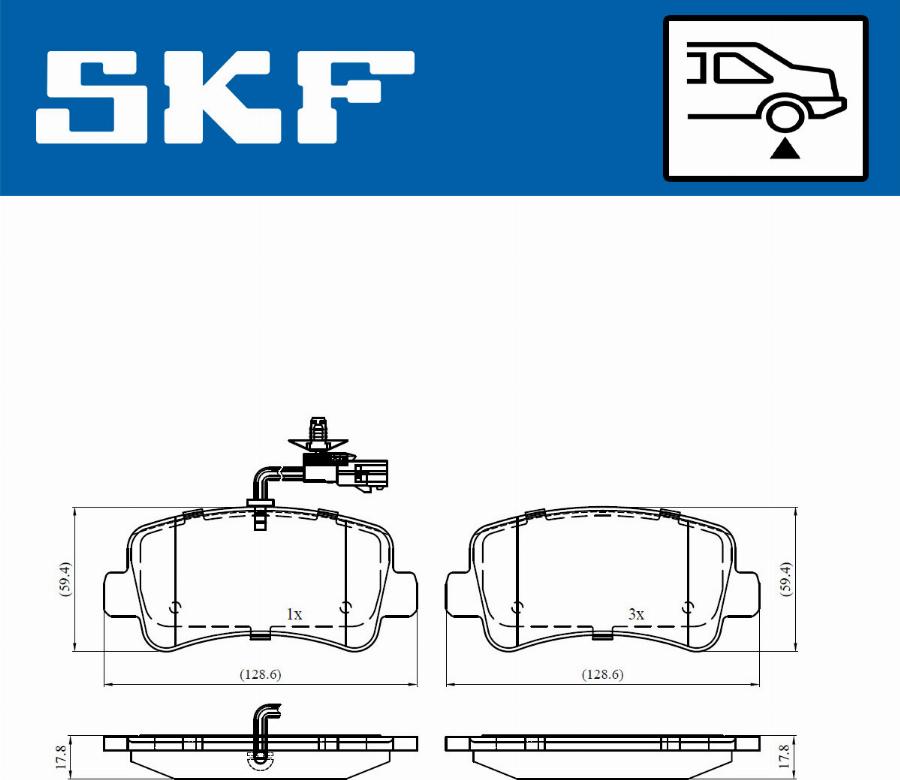 SKF VKBP 90010 E - Гальмівні колодки, дискові гальма autocars.com.ua