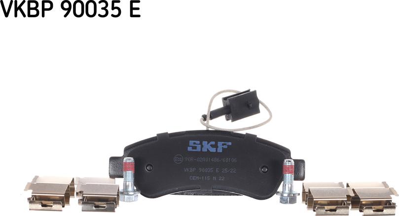 SKF VKBP 90035 E - Гальмівні колодки, дискові гальма autocars.com.ua