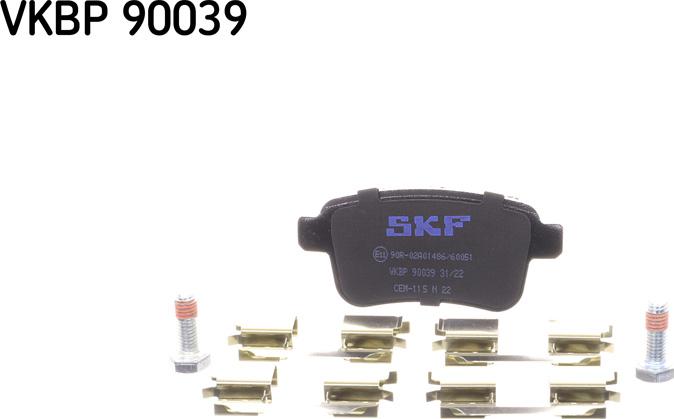 SKF VKBP 90039 - Тормозные колодки, дисковые, комплект autodnr.net