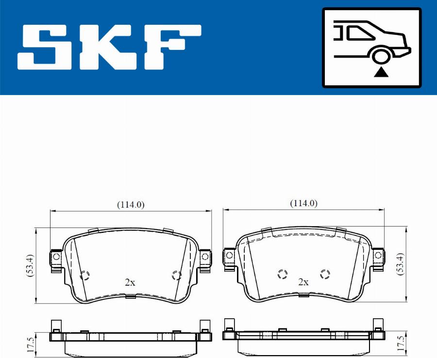 SKF VKBP 90059 - Тормозные колодки, дисковые, комплект avtokuzovplus.com.ua