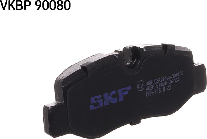 SKF VKBP 90080 - Гальмівні колодки, дискові гальма autocars.com.ua