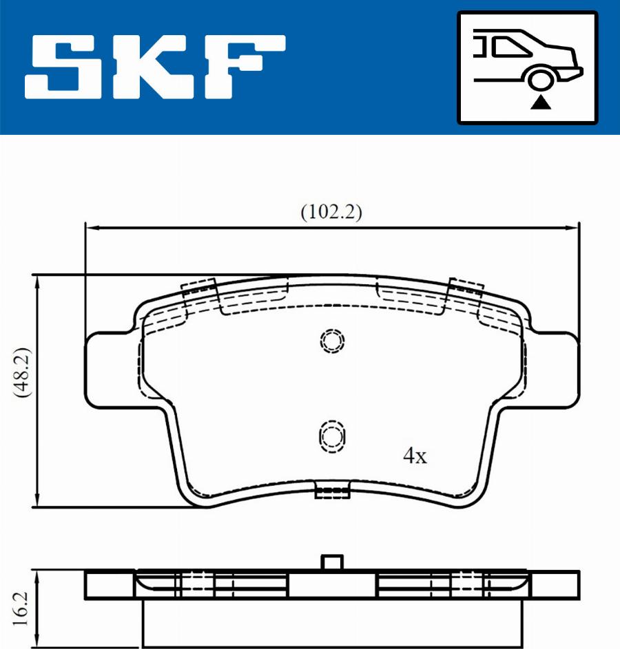 SKF VKBP 90088 - Гальмівні колодки, дискові гальма autocars.com.ua