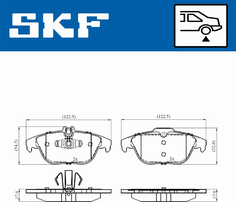 SKF VKBP 90114 - Гальмівні колодки, дискові гальма autocars.com.ua