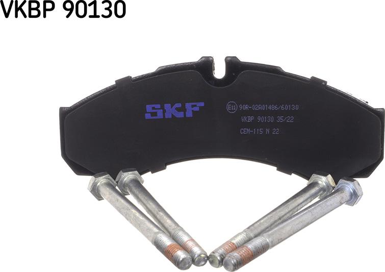 SKF VKBP 90130 - Гальмівні колодки, дискові гальма autocars.com.ua